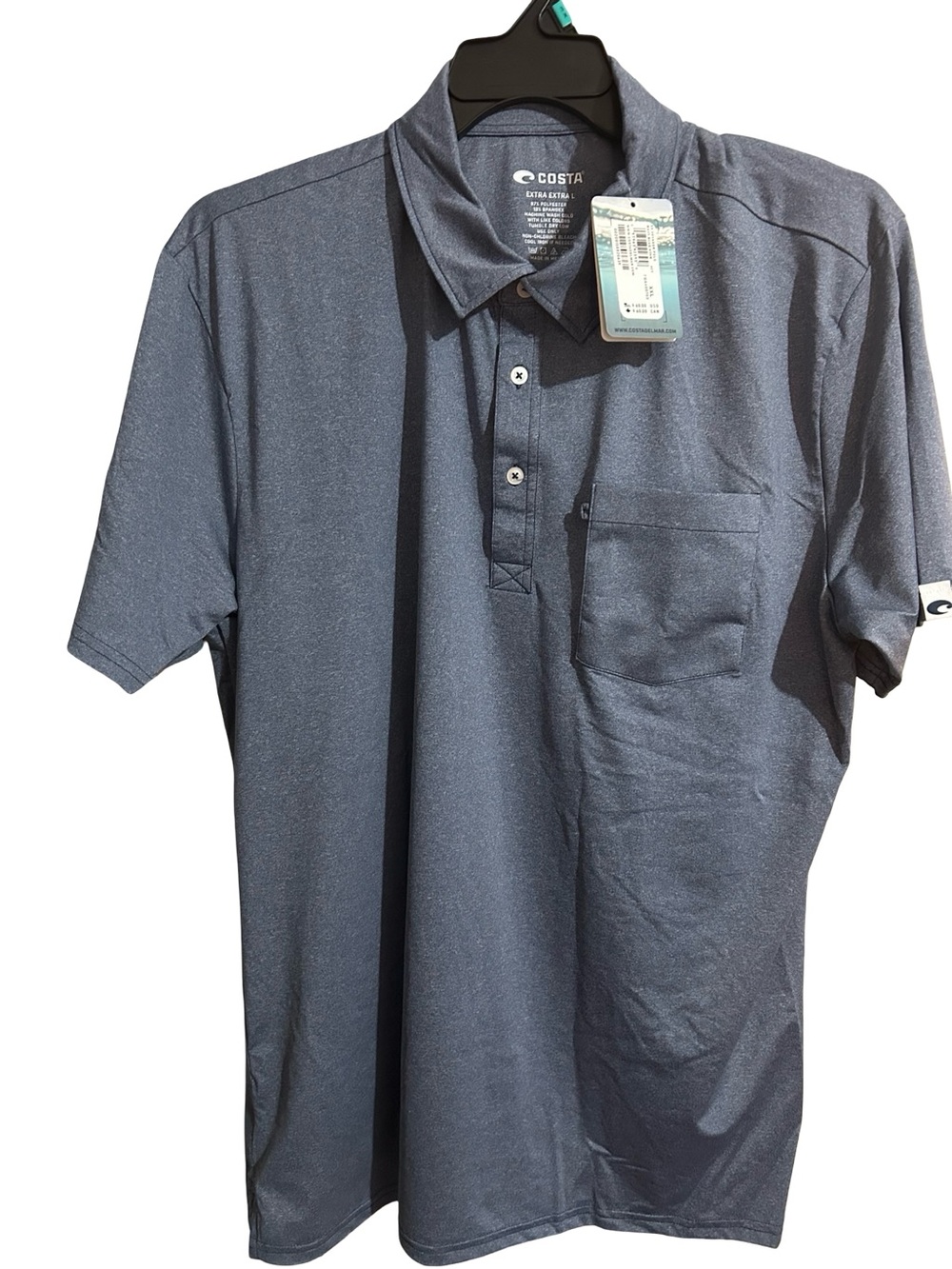 Costa SS Voyager Polo Men's Polo Shirt Blue XXLarge